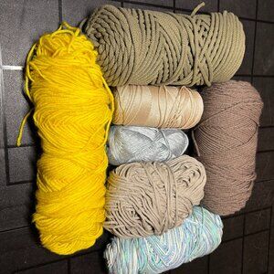 Lot of 7  Partial Skeins of Yarn